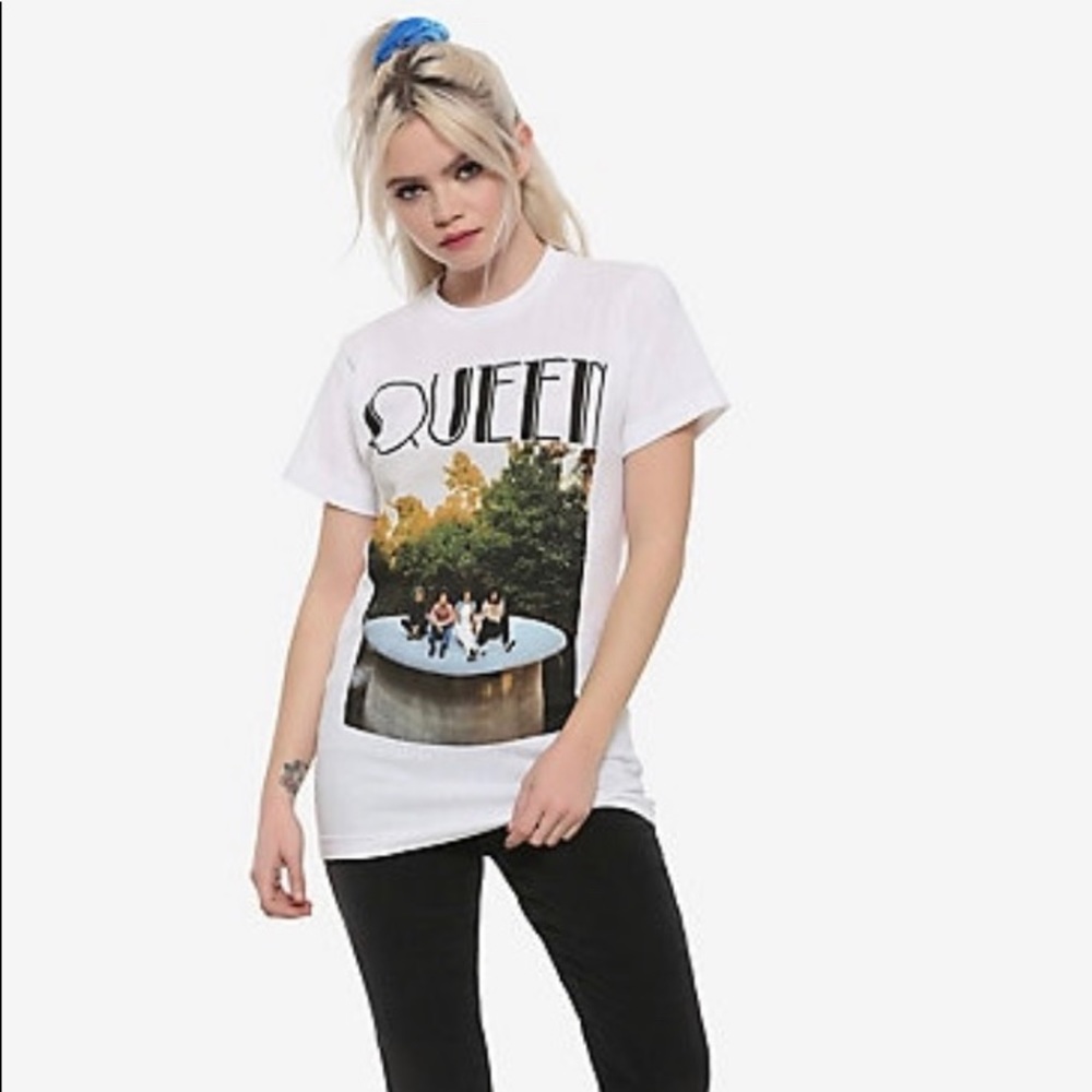 T-shirt Queen Unisex Hot Topic Vintage Queen white T-shirt